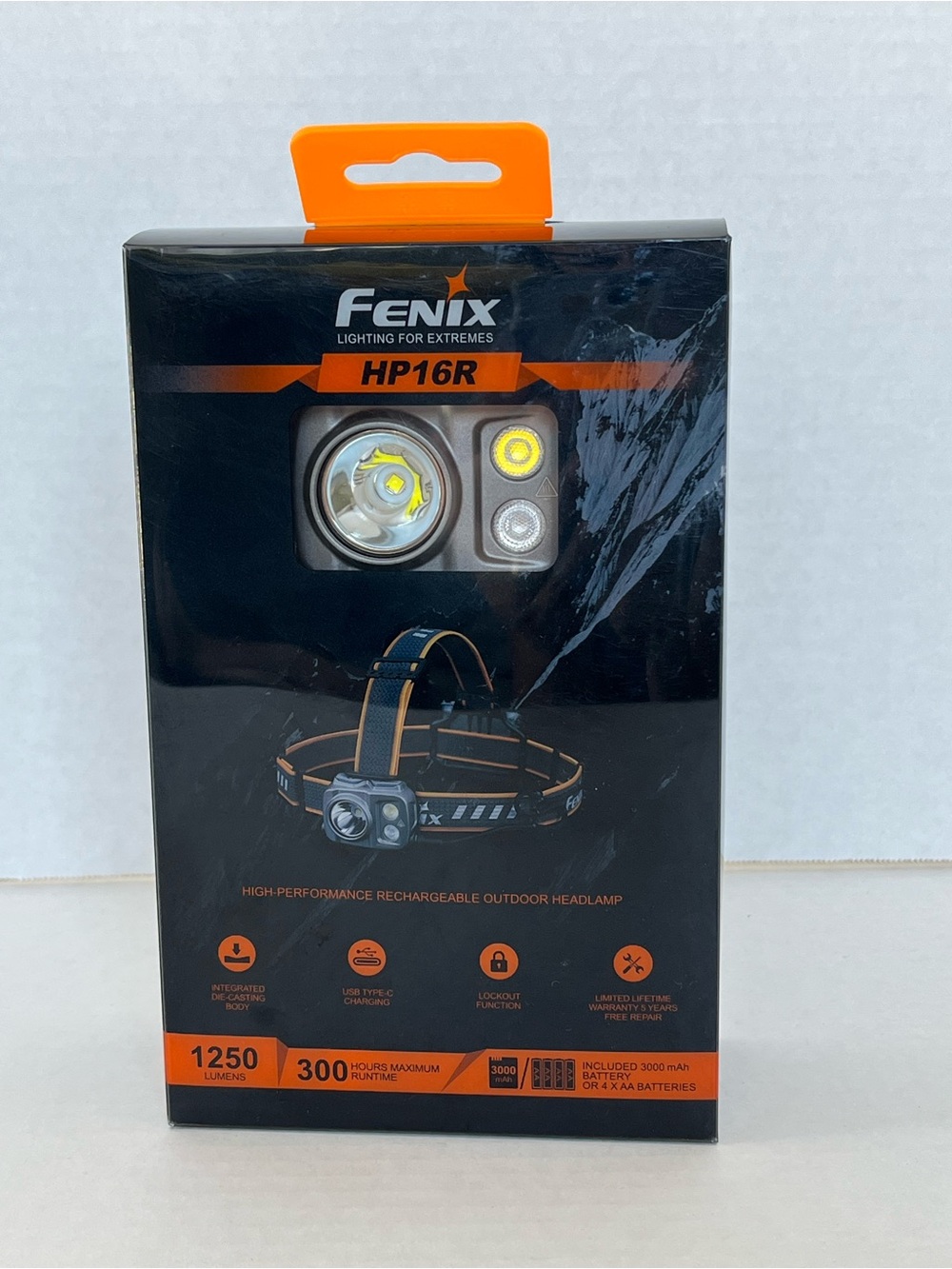 Fenix HP16R Outdoor Headlamp 1250 Lumens 300 Hours USB Charging